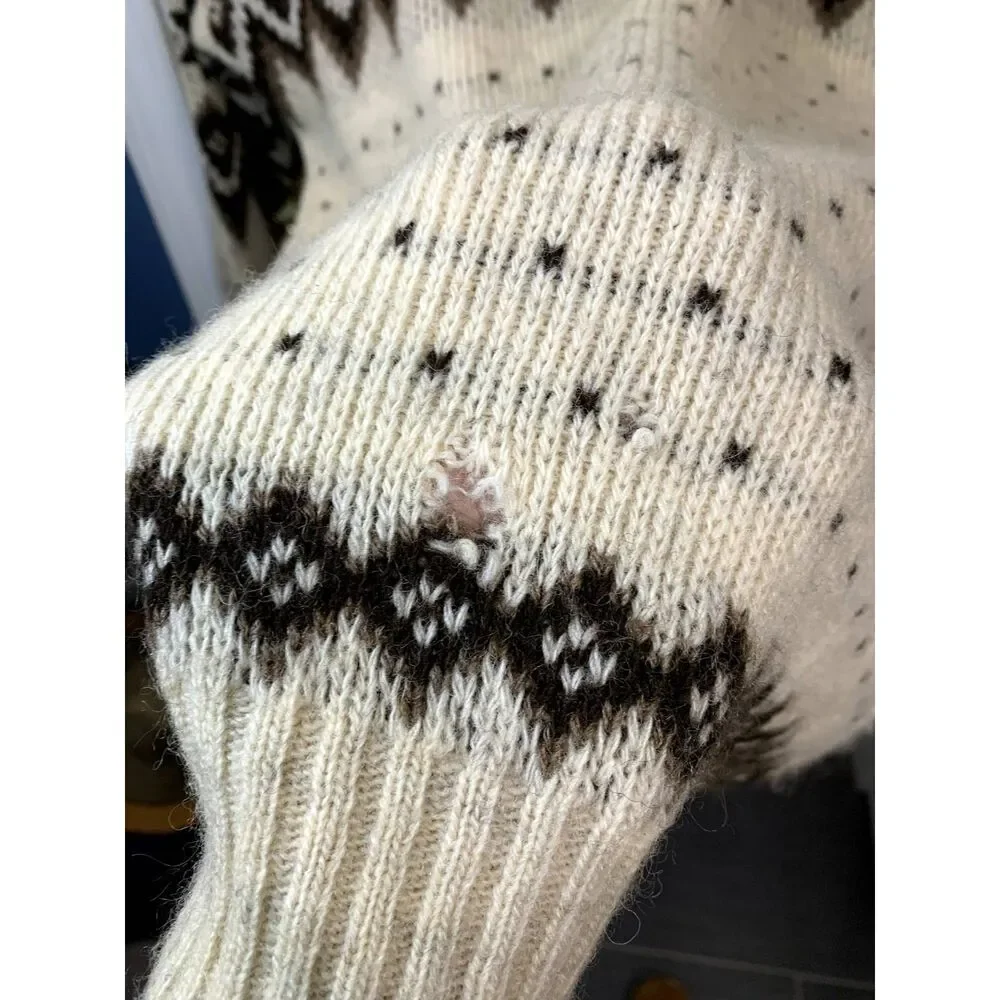 Vintage BS Scandinavian Design Nordic Wool Turtleneck Sweater Size 56/XXL - Picture 4 of 11